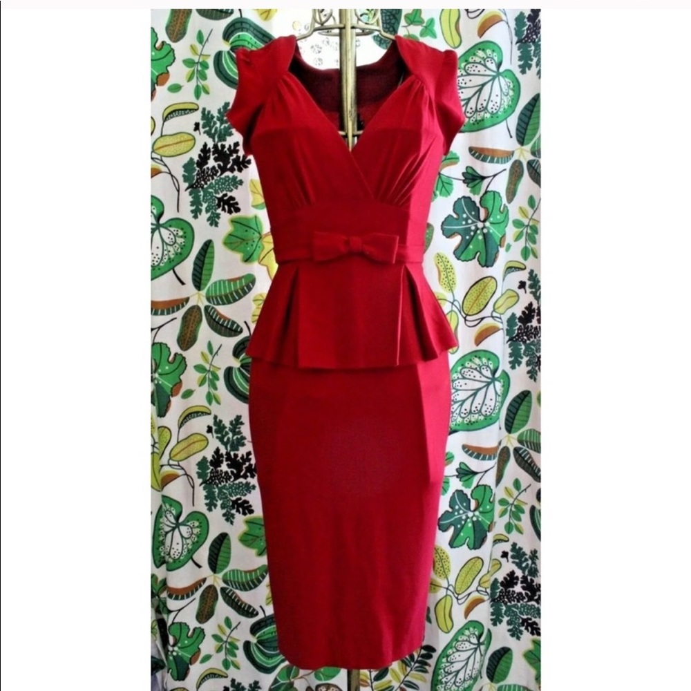 STOP STARING PEPLUM VINTAGE DRESS